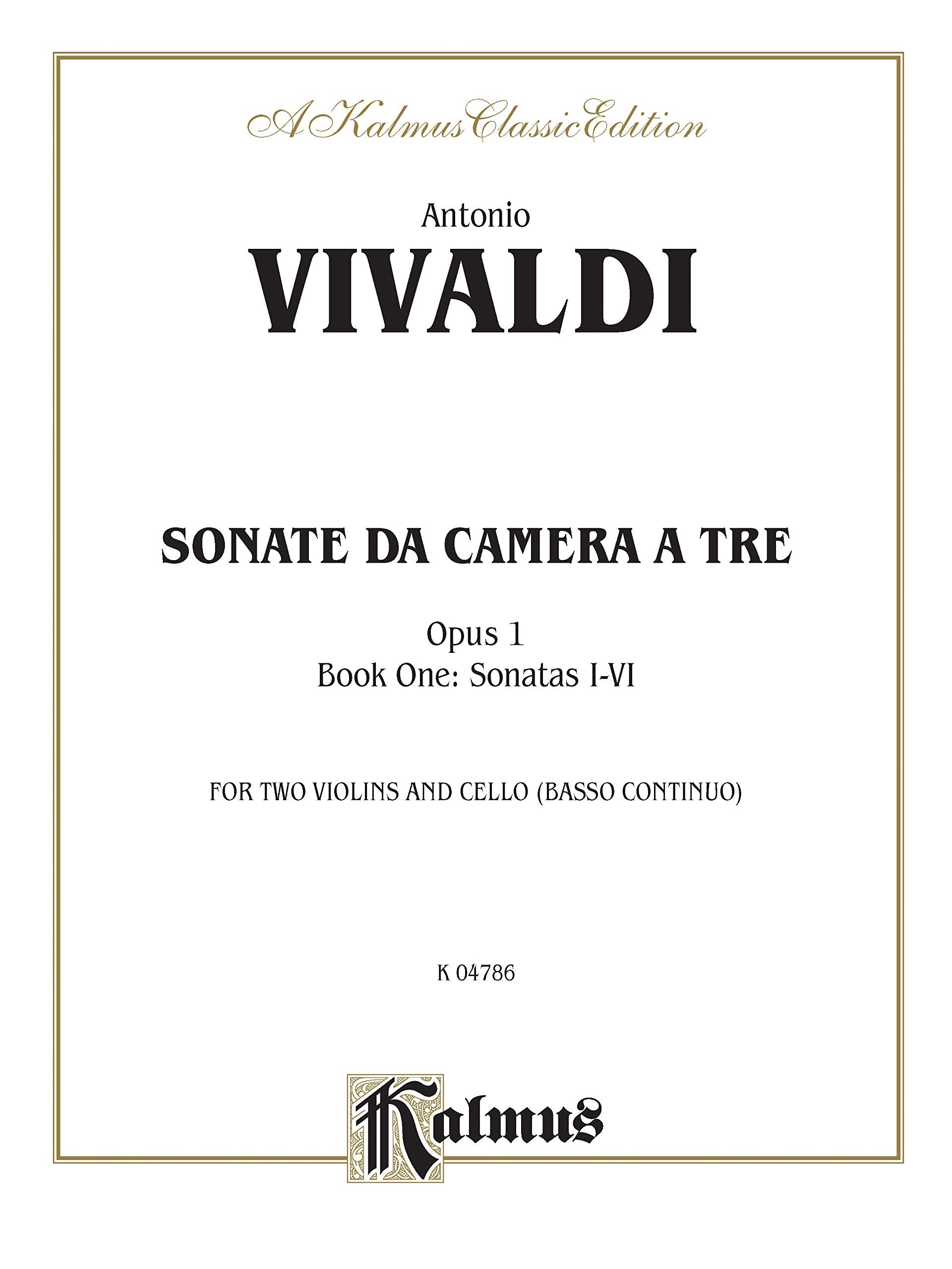 Sonatas Da Camera a Tre: Opus 1, Book One: Sonatas IVI, Kalmus Edition (Kalmus Edition, Vol 1),Used