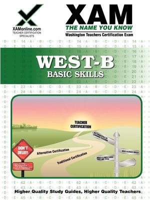 Westb Basic Skills Teacher Certification Test Prep Study Guide (Xam Weste/Praxis Ii),Used