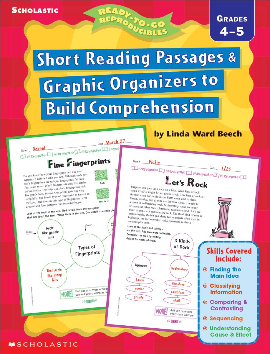 Short Reading Passages & Graphic Organizers To Build Comprehension: Grades 4 5 Do Not Use, Refreshed As 0545234565