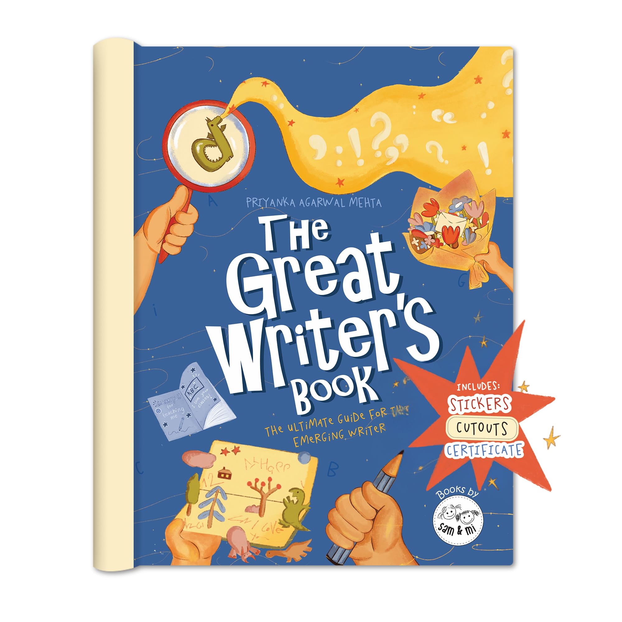 The Great WriterS Book: Creative & Writing Activity Book With Stickers, Diy Craft, Cutouts & Certificate | Create Greeting Cards, Jokes, Stories And ... More Gifts For Kids Ages 5, 6, 7, 8, 9, 10