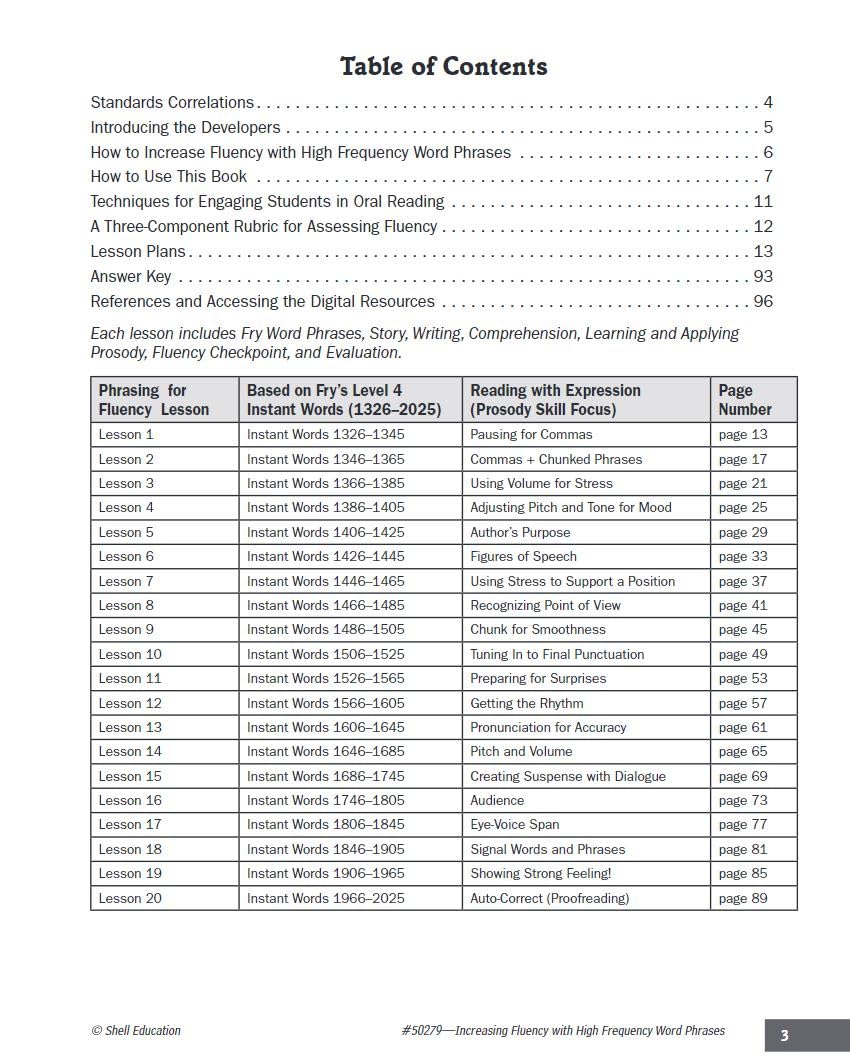 Increasing Fluency with High Frequency Word Phrases Grade 4 (Increasing Fluency Using High Frequency Word Phrases),Used