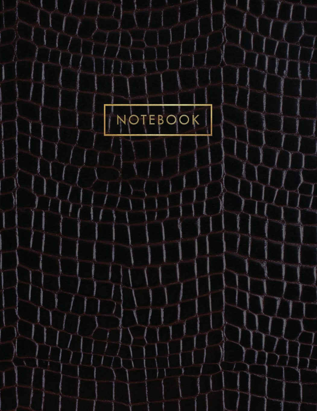 Notebook: Dark Black Alligator Skin Style  Embossed Style Lettering  Softcover  150 Collegeruled Pages  8.5 x 11 size (Leathe,Used