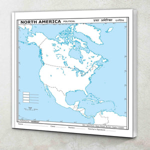 Small - 100 North America Political Outline Map For School|Exploring North America