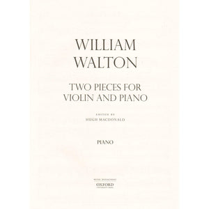 Two Pieces for Violin and Piano (William Walton Edition),Used