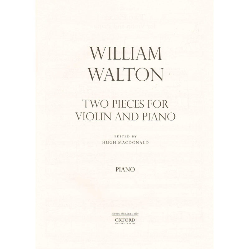 Two Pieces for Violin and Piano (William Walton Edition),Used