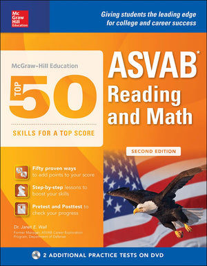 McGrawHill Education Top 50 Skills For A Top Score: ASVAB Reading and Math, Second Edition,Used