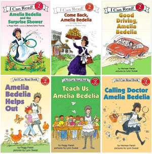 I Can Read Amelia Bedelia 6 Pack Set, Level 2 (Amelia Bedelia Helps Out, Good Driving Amelia Bedelia, Calling Doctor Amelia Bede,New