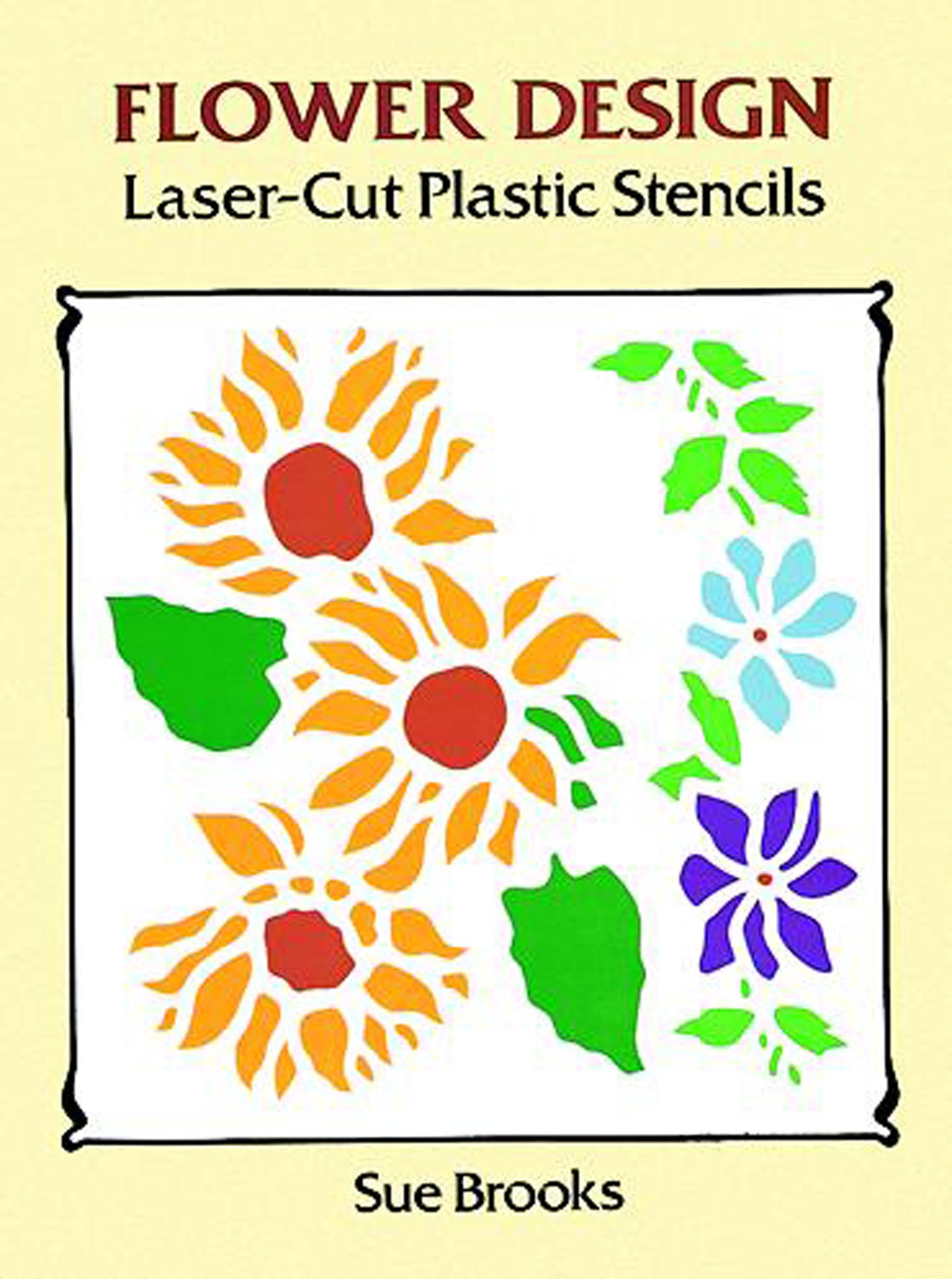 Flower Design LaserCut Plastic Stencils (Dover Crafts: Stencils),Used