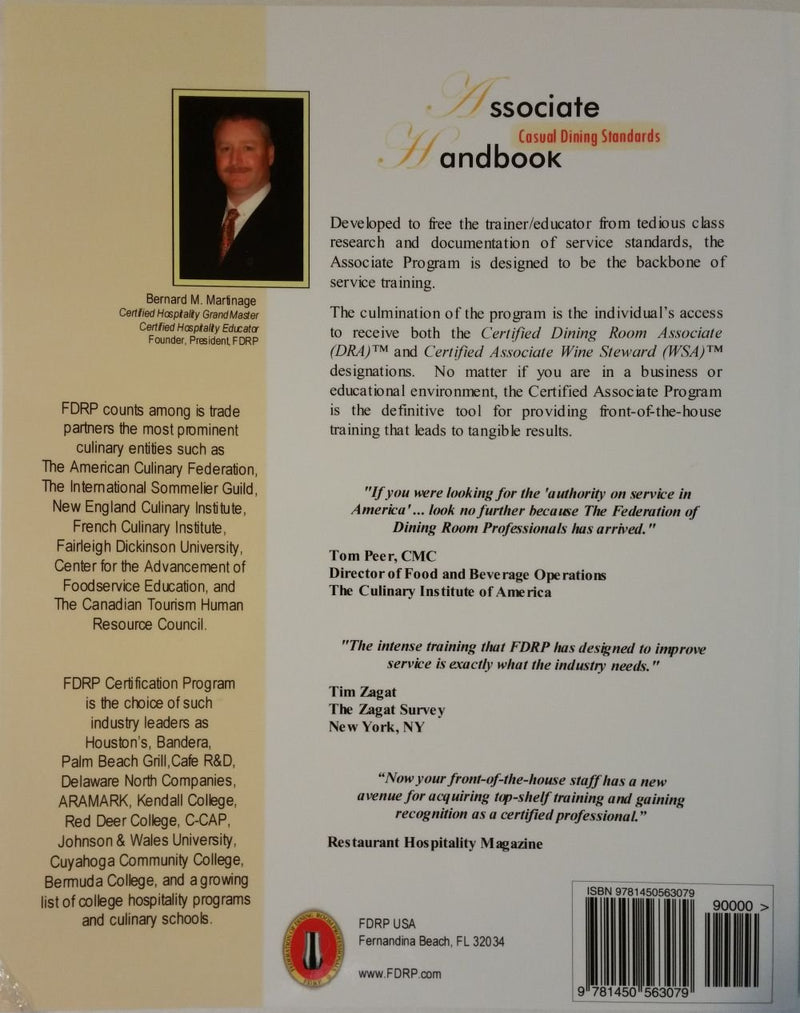 Associate Handbook: Casual Dining Standards,Used