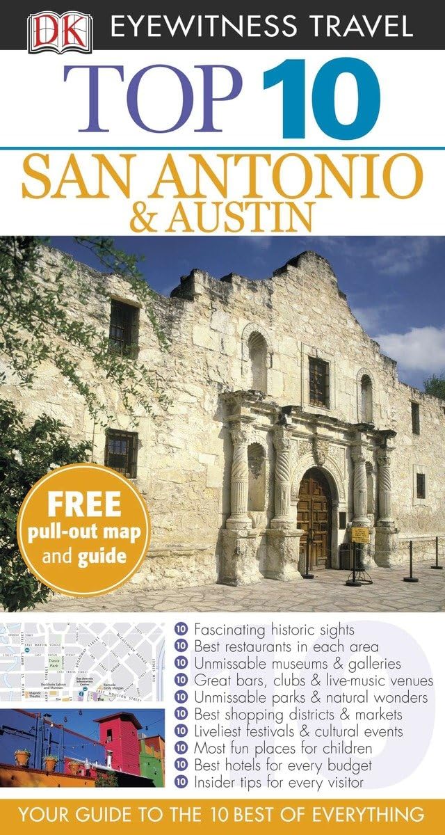 DK Eyewitness Top 10 San Antonio and Austin (Pocket Travel Guide),Used