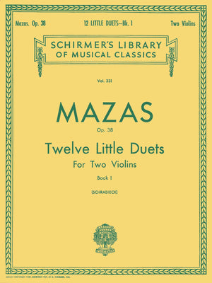 JacquesFrol Mazas: 12 Little Duets, Op. 38, Book 1: Two Violins,Used