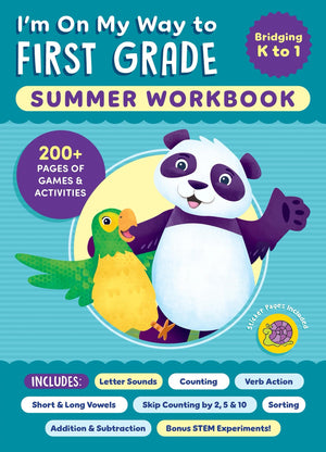 IM On My Way To First Grade Summer Workbook: 200+ Pages Of Games & Activities (IM On My Way Summer Workbooks)
