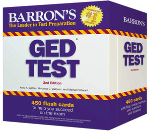 GED Test Flash Cards: 450 Flash Cards to Help You Achieve a Higher Score (Barron's Test Prep),New