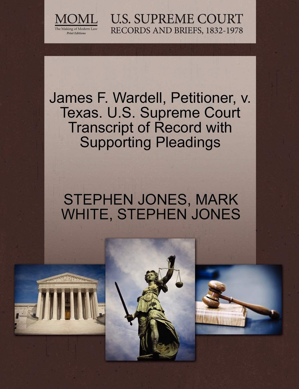 James F. Wardell, Petitioner, V. Texas. U.S. Supreme Court Transcript of Record with Supporting Pleadings,Used