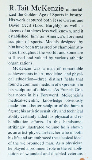 R. Tait McKenzie, the Sculptor of Athletes,Used