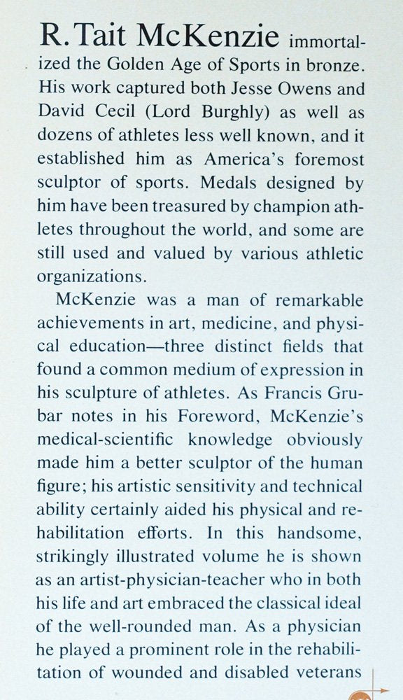 R. Tait McKenzie, the Sculptor of Athletes,Used