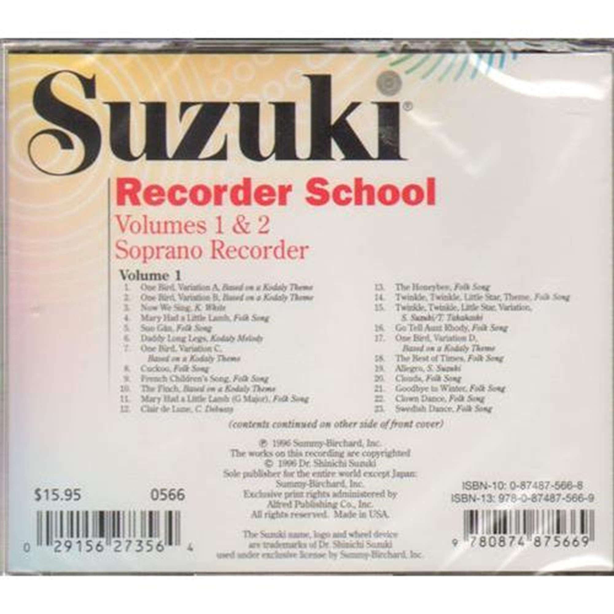 Suzuki Recorder School (Soprano Recorder), Vol 1 & 2 (Suzuki Recorder School, Vol 1 & 2),New