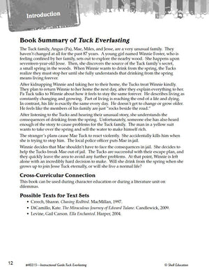Tuck Everlasting: An Instructional Guide for Literature  Novel Study Guide for 4th8th Grade Literature with Close Reading and ,Used