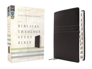 Niv, Biblical Theology Study Bible (Trace The Themes Of Scripture), Leathersoft, Black, Thumb Indexed, Comfort Print: Follow God