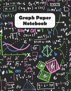 Graph Paper Notebook: Algebra Math Design Grid Paper Quad Ruled 4 Squares Per Inch Large Graphing Paper 8.5