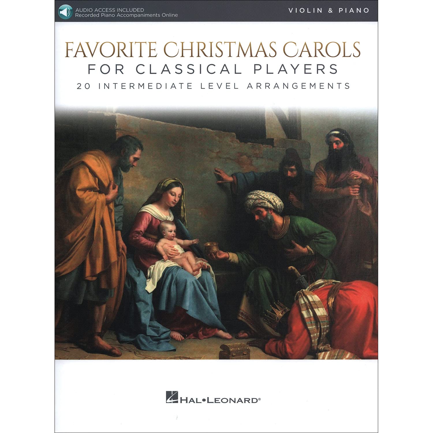 Favorite Christmas Carols for Classical Players  Violin and Piano 20 Intermediate Level Arrangements (Book/Online Audio),Used