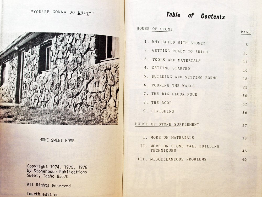 How to Build a LowCost House of Stone,Used