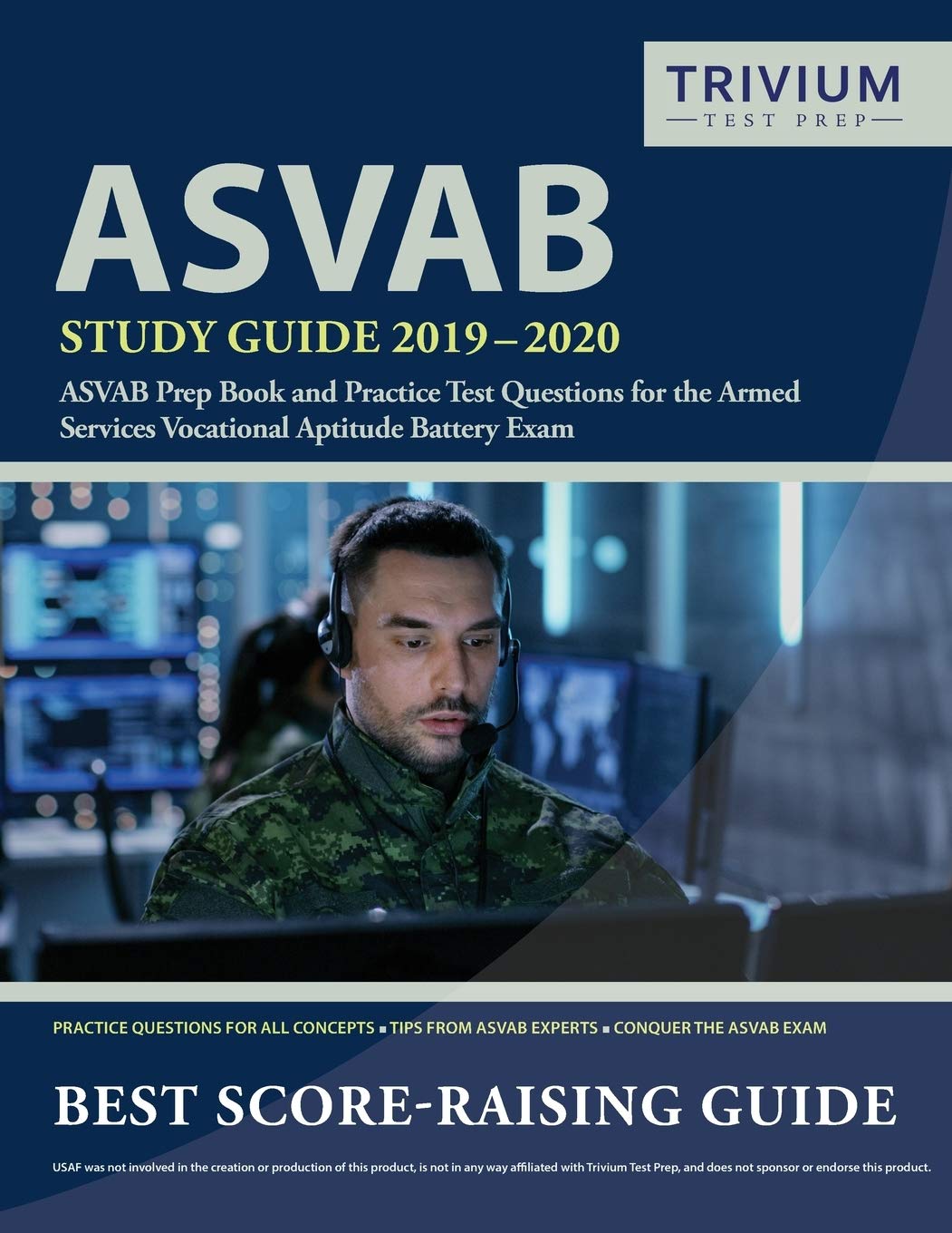 ASVAB Study Guide 20192020: ASVAB Prep Book and Practice Test Questions for the Armed Services Vocational Aptitude Battery Exam,Used