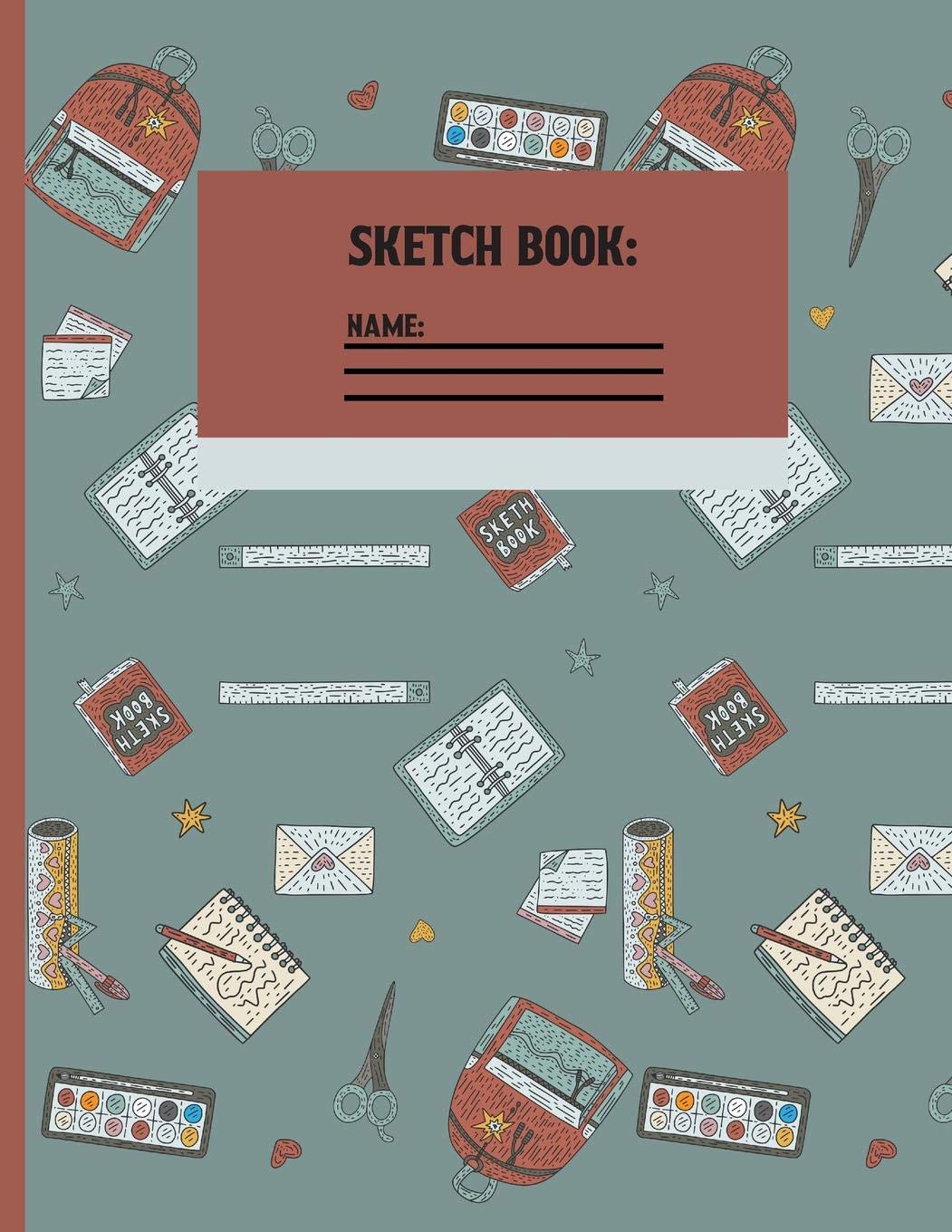 Sketchbook: Hand Drawn Back to school Sketch paper to draw and sketch in for students 120 pages (8.5 x 11 Inch).,Used