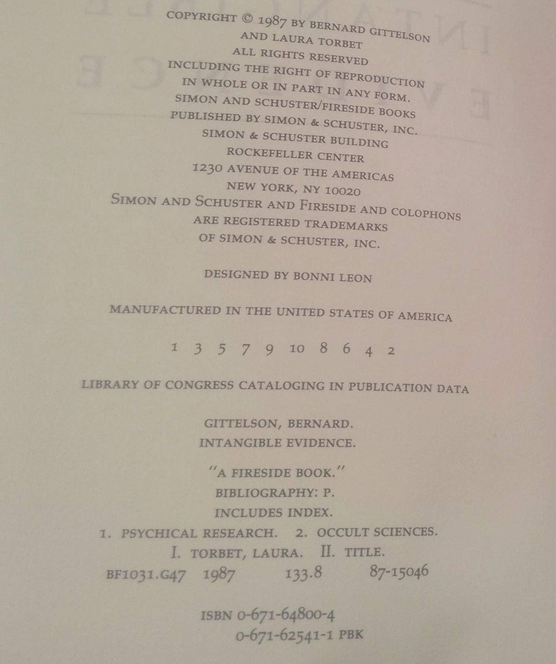 Intangible Evidence,Used