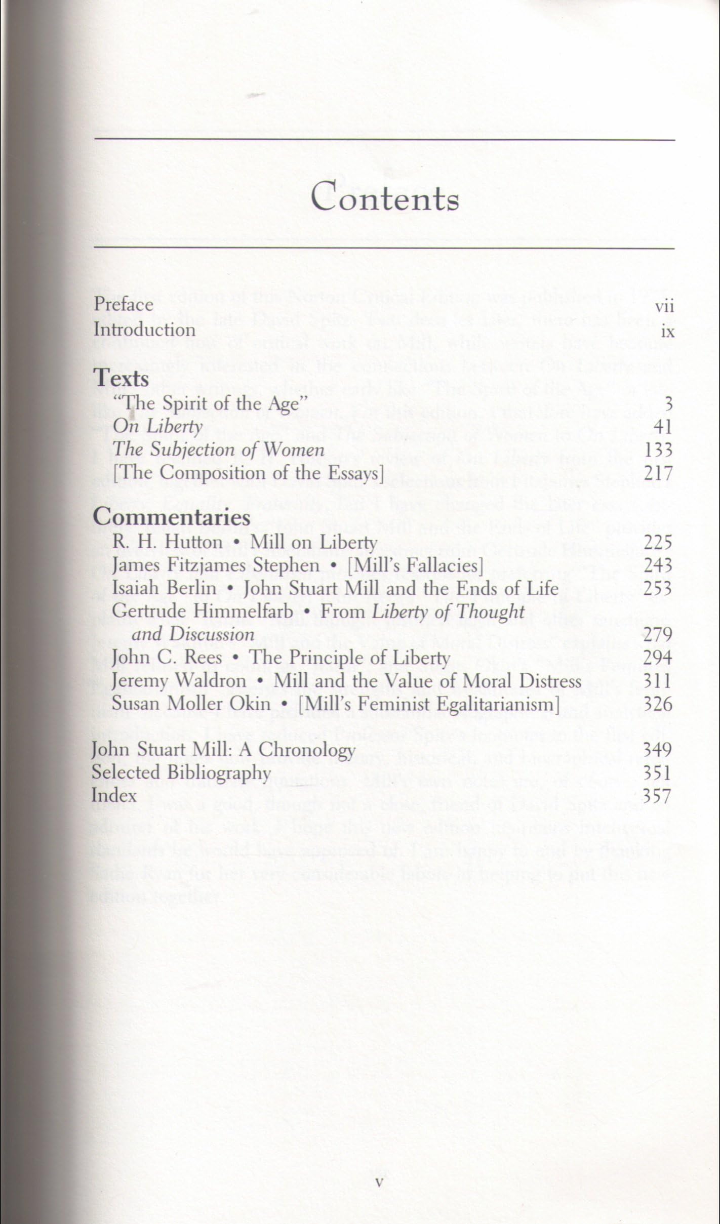 Mill: The Spirit of the Age, On Liberty, The Subjection of Women (Norton Critical Editions),Used