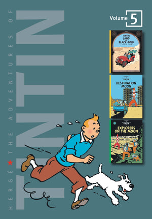 The Adventures Of Tintin, Vol. 5: Land Of Black Gold / Destination Moon / Explorers On The Moon (3 Volumes In 1)-used