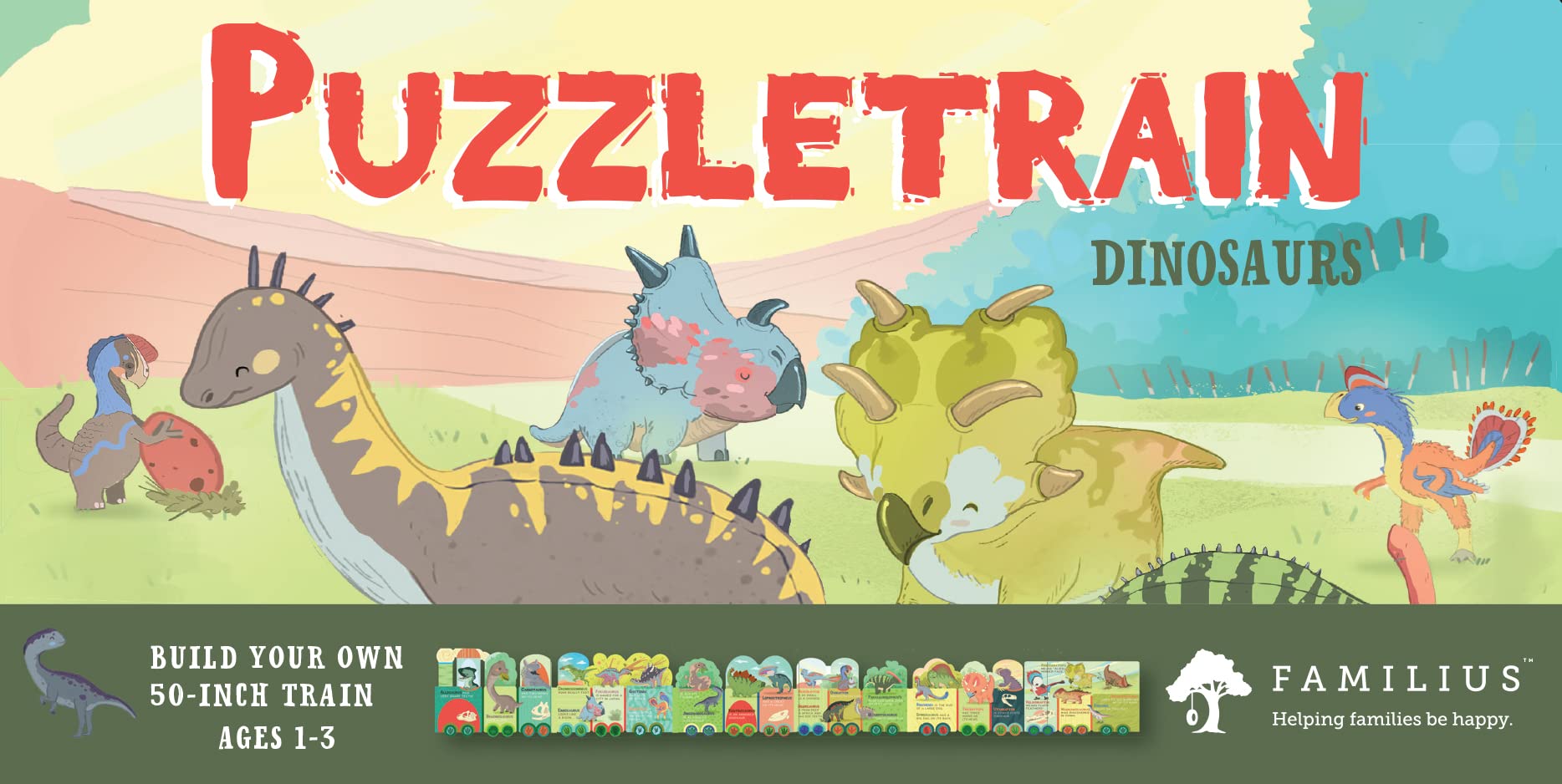 Puzzletrain: Dinosaurs 26Piece Puzzle