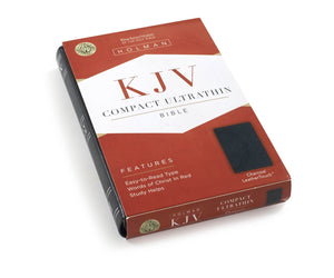 KJV Compact Ultrathin Bible, Charcoal LeatherTouch,Used