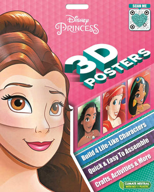 Disney Princess 3D Posters: Quick & Easy To Assemble Lifelike Characters, Plus Crafts, Activities, And More,New