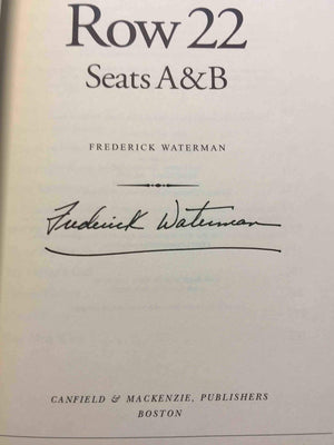 Row 22, Seats A & B,New