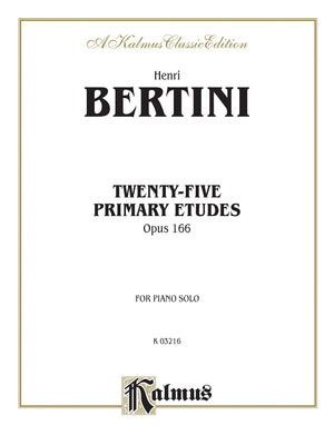 Twentyfive Primary Etudes, Op. 166 (Kalmus Edition),Used
