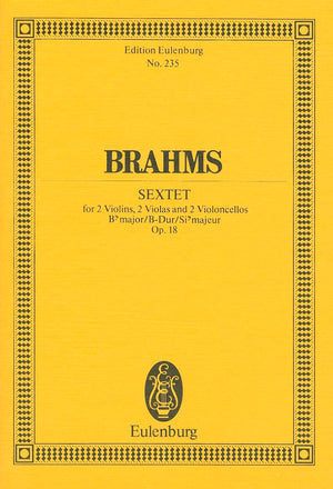 Sextet in Bflat Major, Op. 18 (Edition Eulenburg),Used