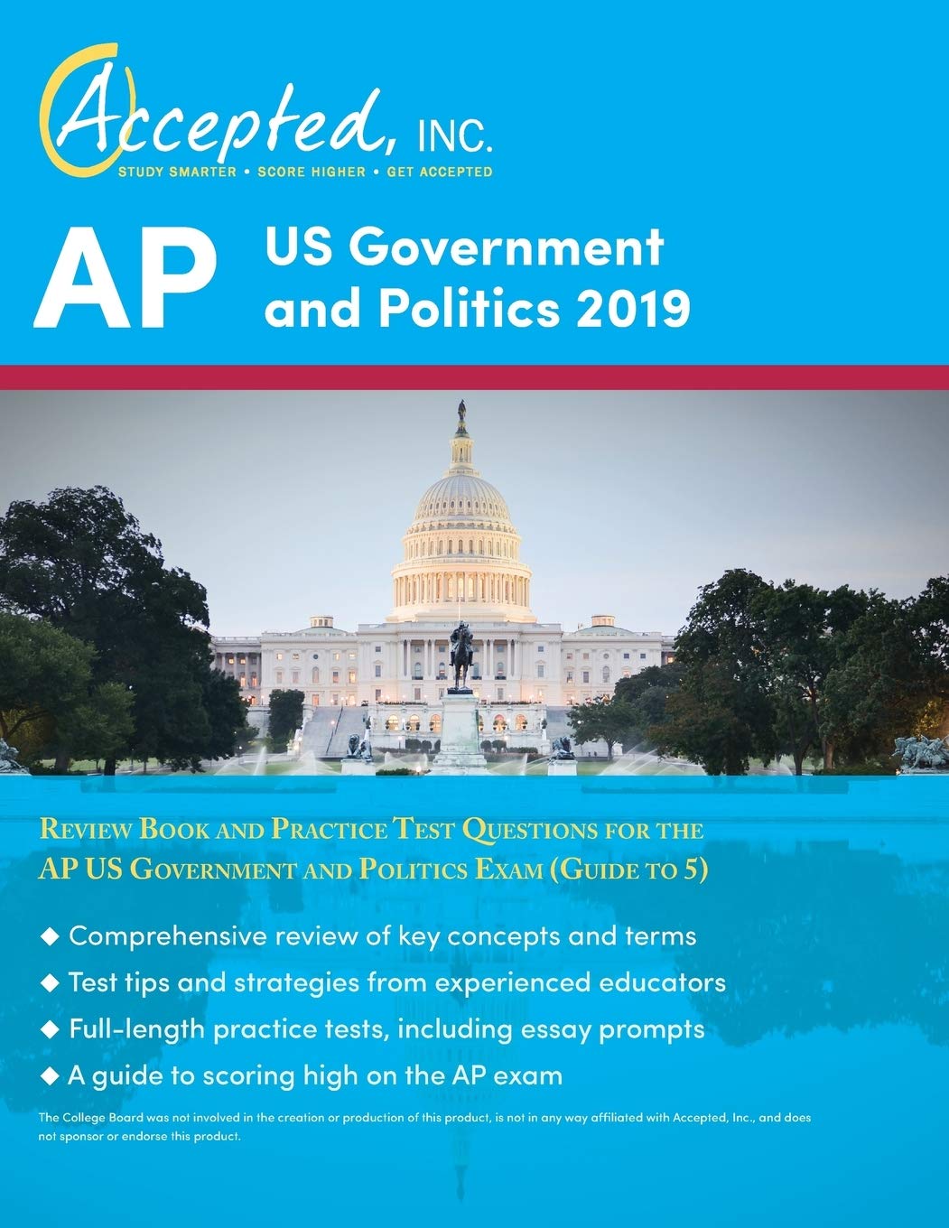 Ap Us Government And Politics 2019: Review Book And Practice Test Questions For The Ap Us Government And Politics Exam (Guide To,New