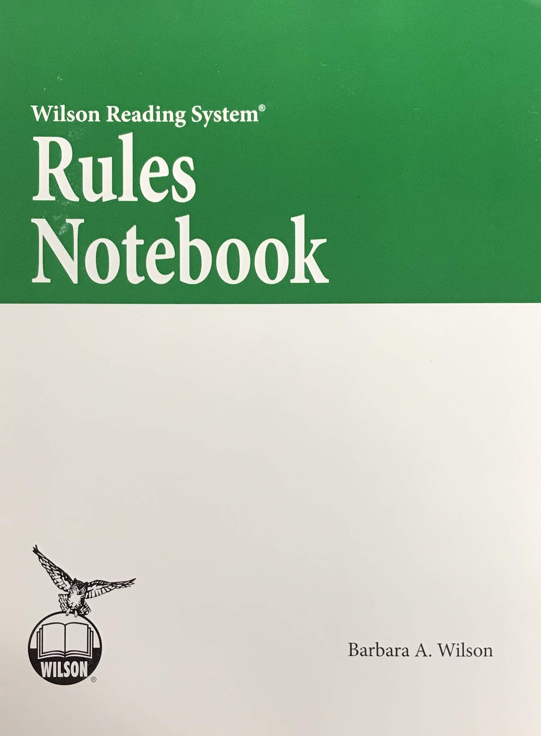 Rules Notebook (Wilson Reading System),Used