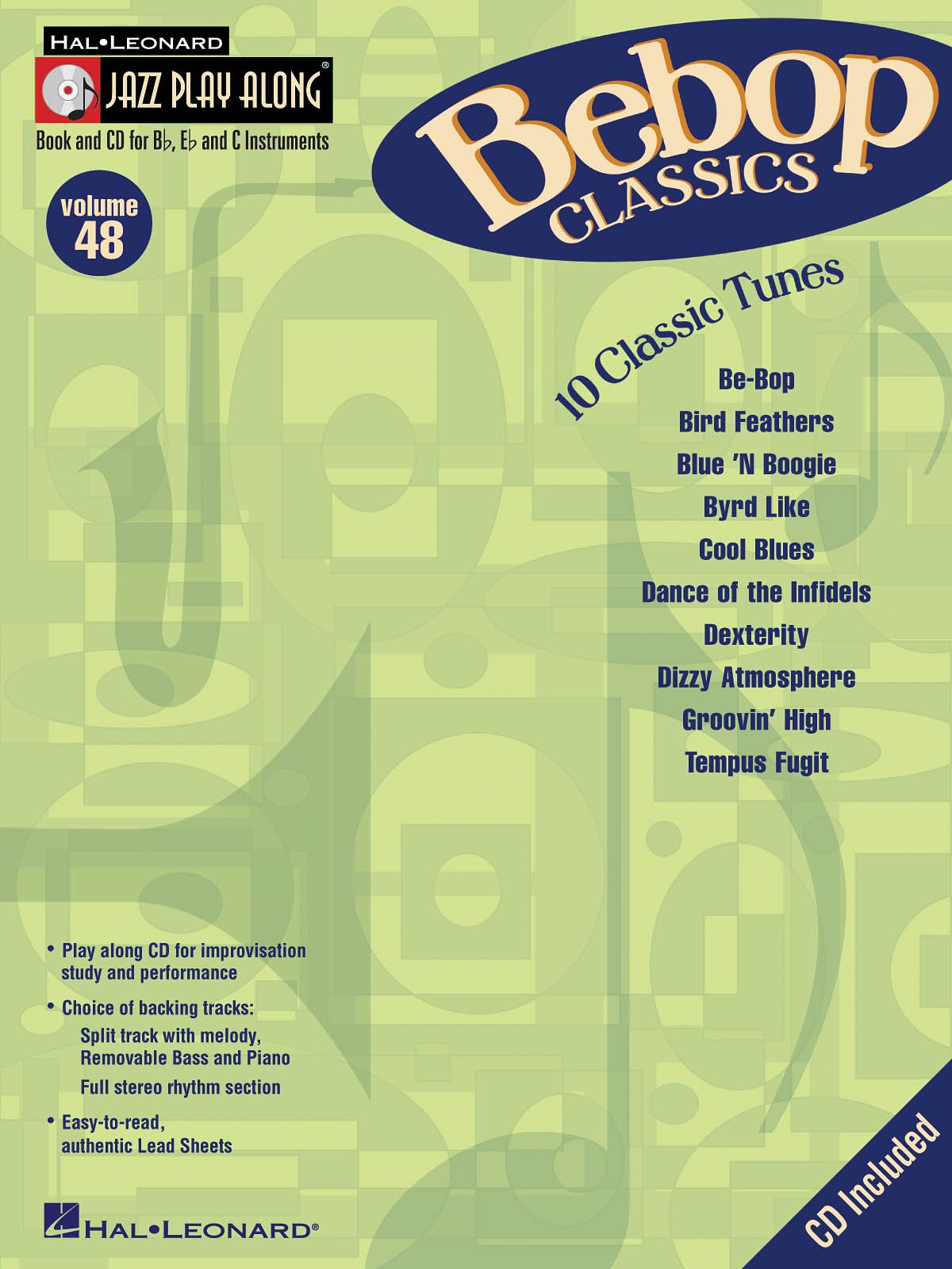 Bebop Classics: Jazz PlayAlong Volume 48 (Hal Leonard Jazz PlayAlong),Used