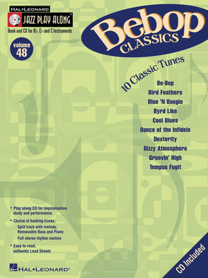 Bebop Classics: Jazz PlayAlong Volume 48 (Hal Leonard Jazz PlayAlong),Used