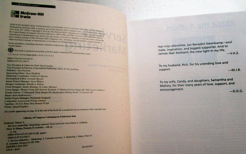 Services Marketing (6th Edition),Used