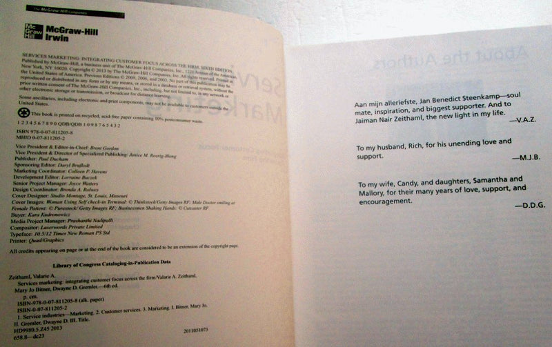 Services Marketing (6th Edition),Used