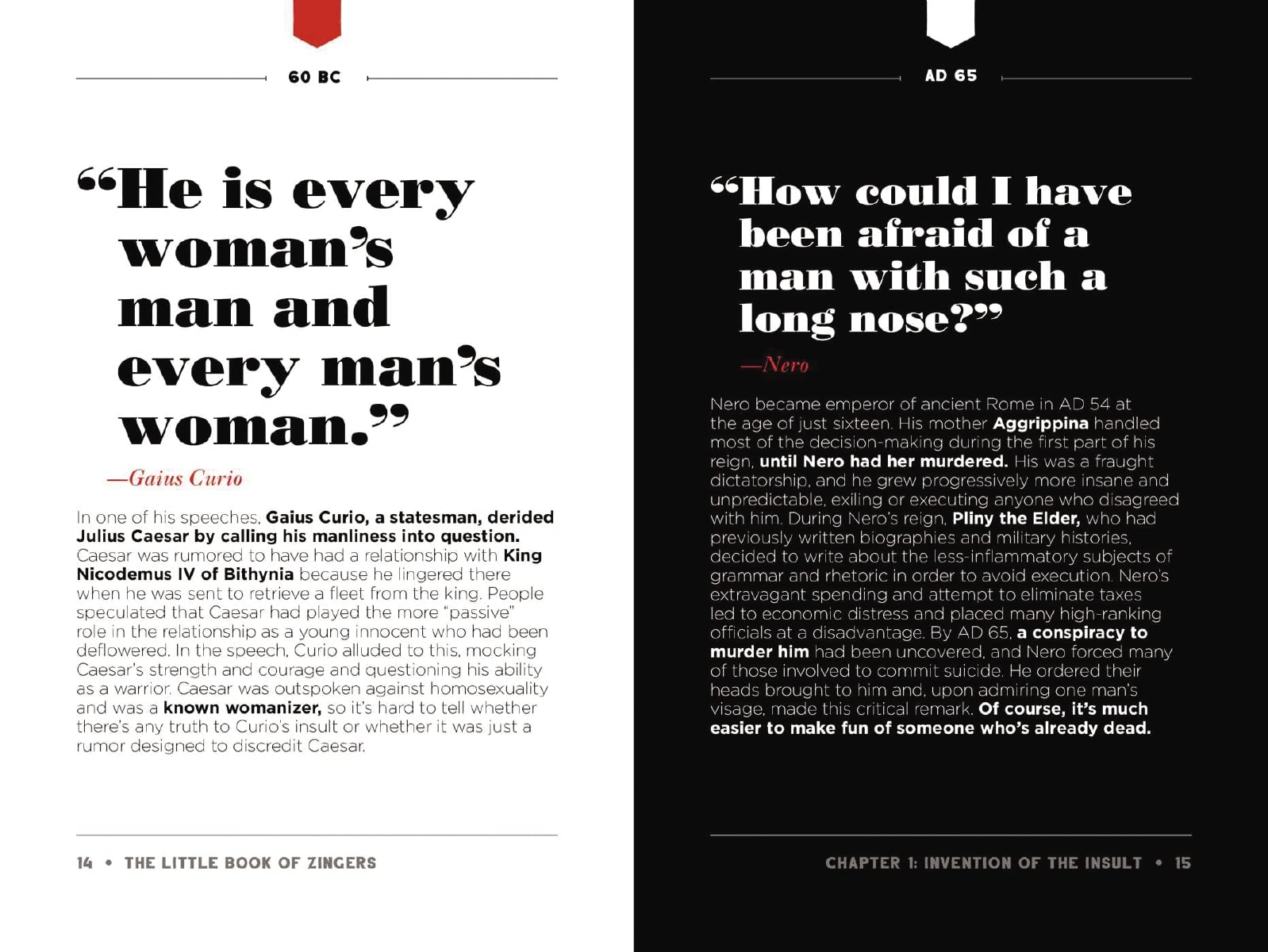 The Little Book of Zingers: History's Finest OneLiners, Comebacks, Jests, and MicDroppers,Used