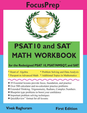 PSAT 10 and SAT MATH WORKBOOK: for the Redesigned PSAT 10, PSAT/NMSQT, and SAT,Used
