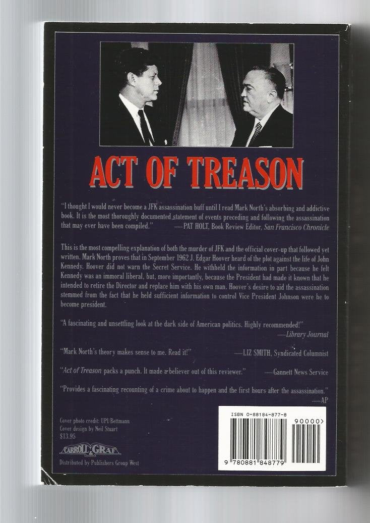 Act of Treason: The Role of J. Edgar Hoover in the Assassination of President Kennedy,Used