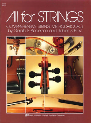 80CO  All for Strings Book 3  Cello,Used