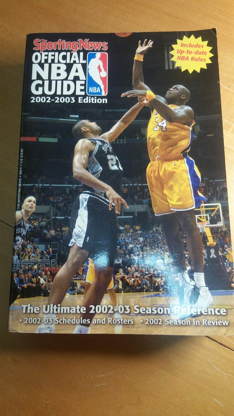 Sporting News Official NBA Guide: The Ultimate 2002'03 Season Reference,Used
