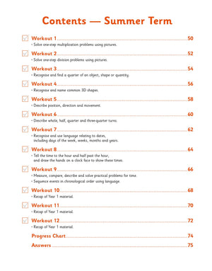 New KS1 Maths 10Minute Weekly Workouts  Year 1 (CGP KS1 Maths),Used
