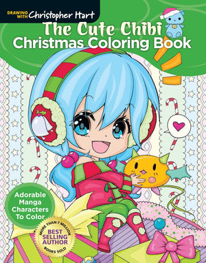 The Cute Chibi Christmas Coloring Book: Adorable Manga Characters to Color,Used